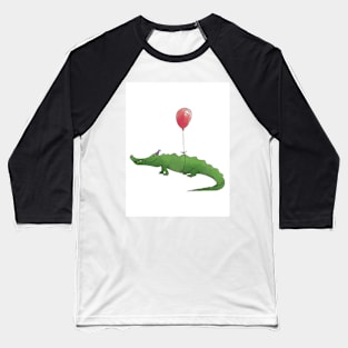 Alligator with Balloon - Happy Birthday Baseball T-Shirt